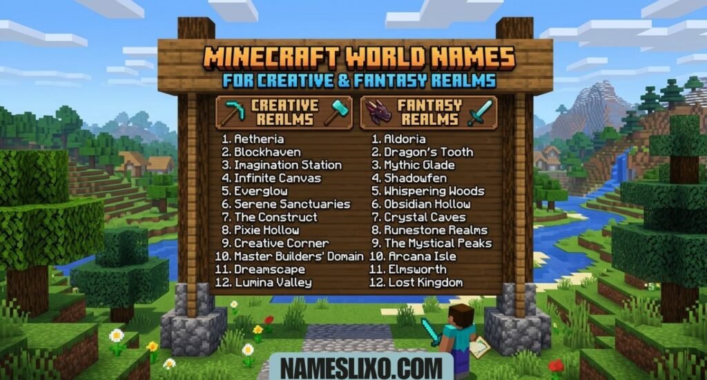 Minecraft World Names
