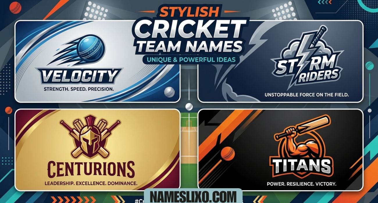 Stylish Cricket Team Names